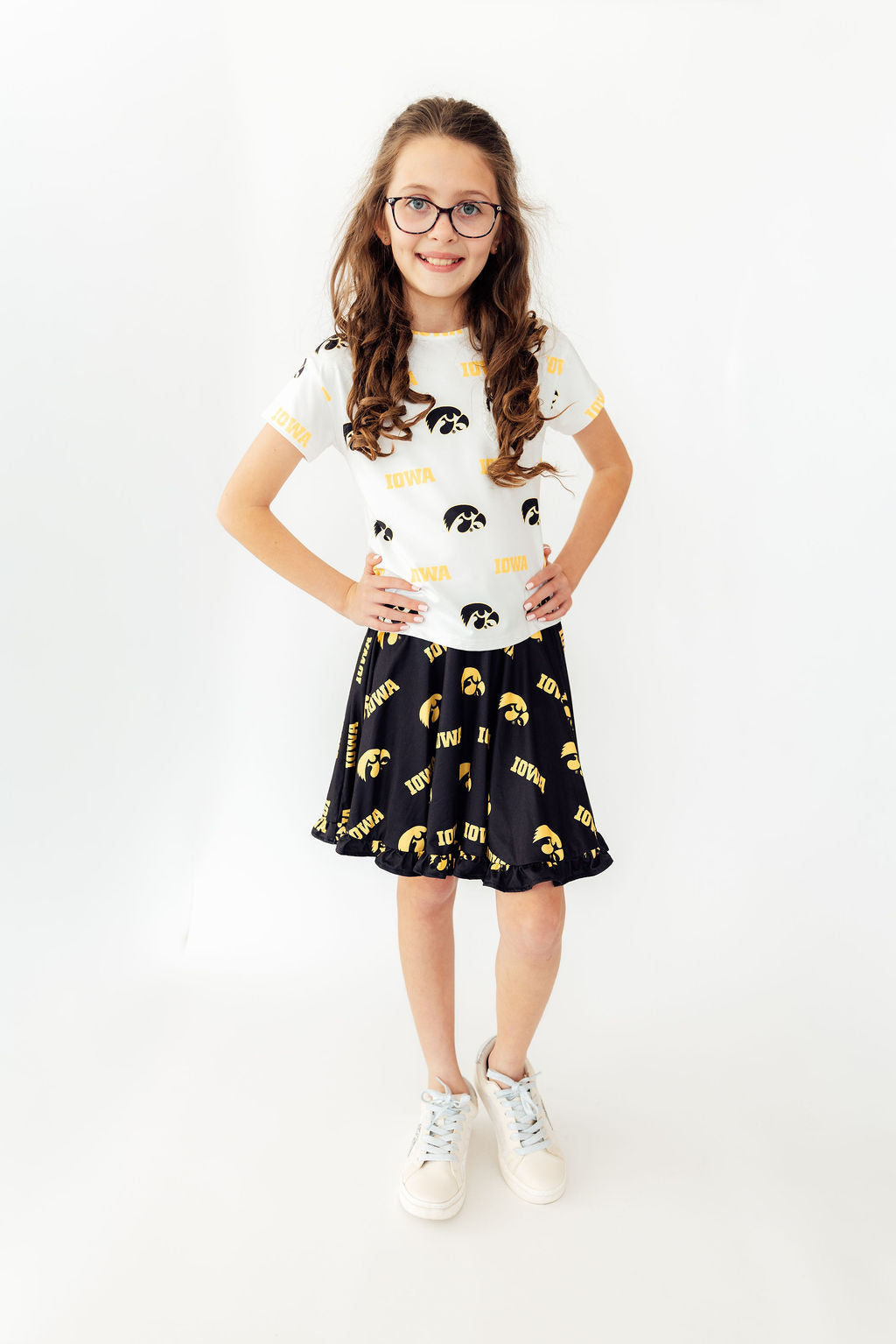 Iowa Black Tigerhawk Twirl Skort - Aaria Tees Aaria Tees