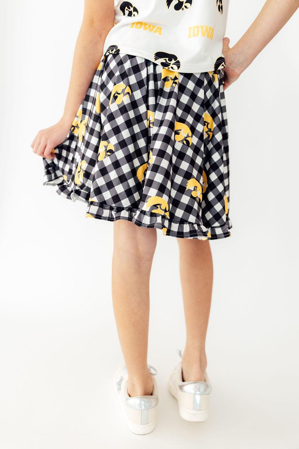 Iowa Plaid Tigerhawk Twirl Skort - Aaria Tees Aaria Tees