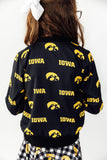 Iowa Black Tigerhawk Satin Jacket - Aaria Tees Aaria Tees