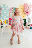 Preppy Peeps 3/4 Sleeve Pocket Twirl Dress - Aaria Tees Aaria Tees