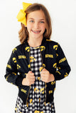 Iowa Plaid Tigerhawk 3/4 Sleeve Pocket Twirl Dress - Aaria Tees Aaria Tees