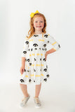 Iowa White Tigerhawk 3/4 Sleeve Pocket Twirl Dress - Aaria Tees Aaria Tees