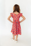 Nebraska Plaid Herbie Husker Flutter Twirl Dress - Aaria Tees Aaria Tees