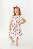 Nebraska White Herbie Husker Flutter Twirl Dress - Aaria Tees Aaria Tees