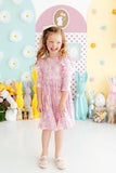 Little Bow Peeps 3/4 Sleeve Ruffle Twirl Dress - Aaria Tees Aaria Tees