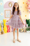 Lovely Lavender Smocked Ruffle Dress - Aaria Tees Aaria Tees