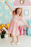 Easter Egg Hunt Flutter Sleeve Twirl Dress - Aaria Tees Aaria Tees