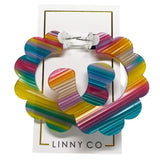 Margo Scallop Hoop Earrings - Fiesta - Aaria Tees Aaria Tees