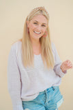 Margo Scallop Hoop Earrings - Mauve - Aaria Tees Aaria Tees