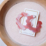 Margo Scallop Hoop Earrings - Mauve - Aaria Tees Aaria Tees