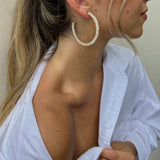 Marilyn Pearl Hoops Aaria Tees