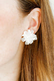 Mason Pearl Flower Statement Earrings - Aaria Tees Aaria Tees