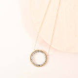 Labradorite Halo Necklace Aaria Tees