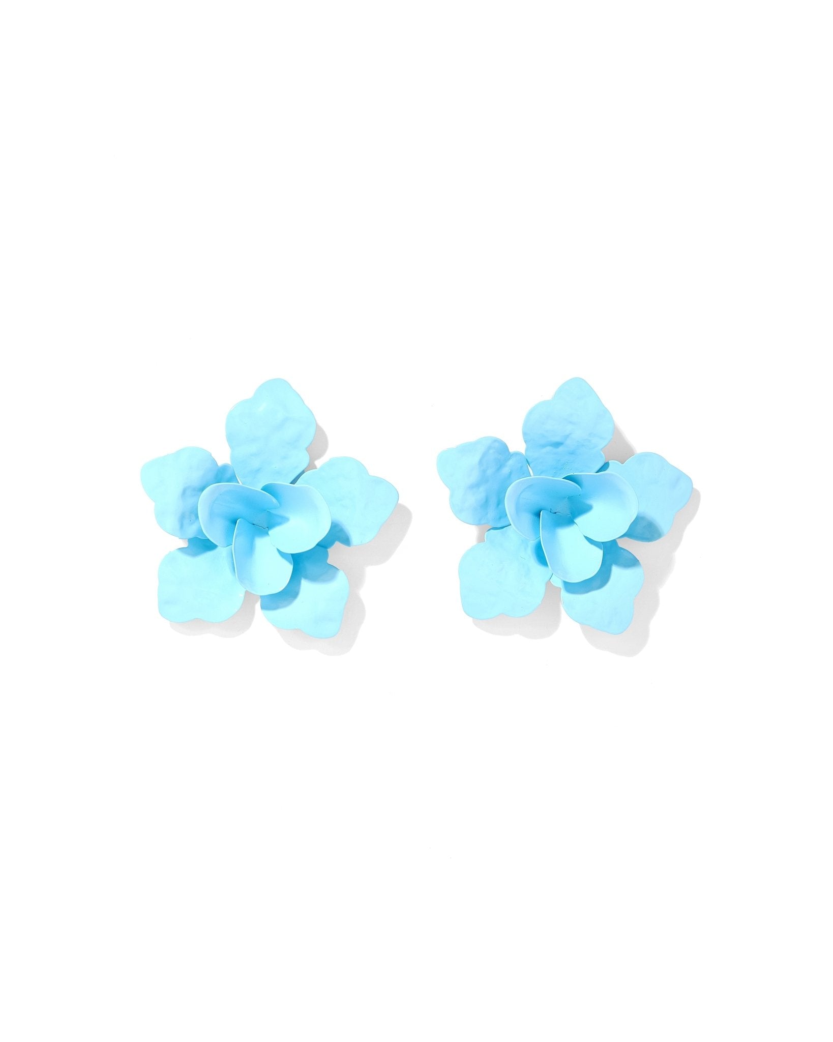 Maxine Statement Earrings - Blue - Aaria Tees Aaria Tees