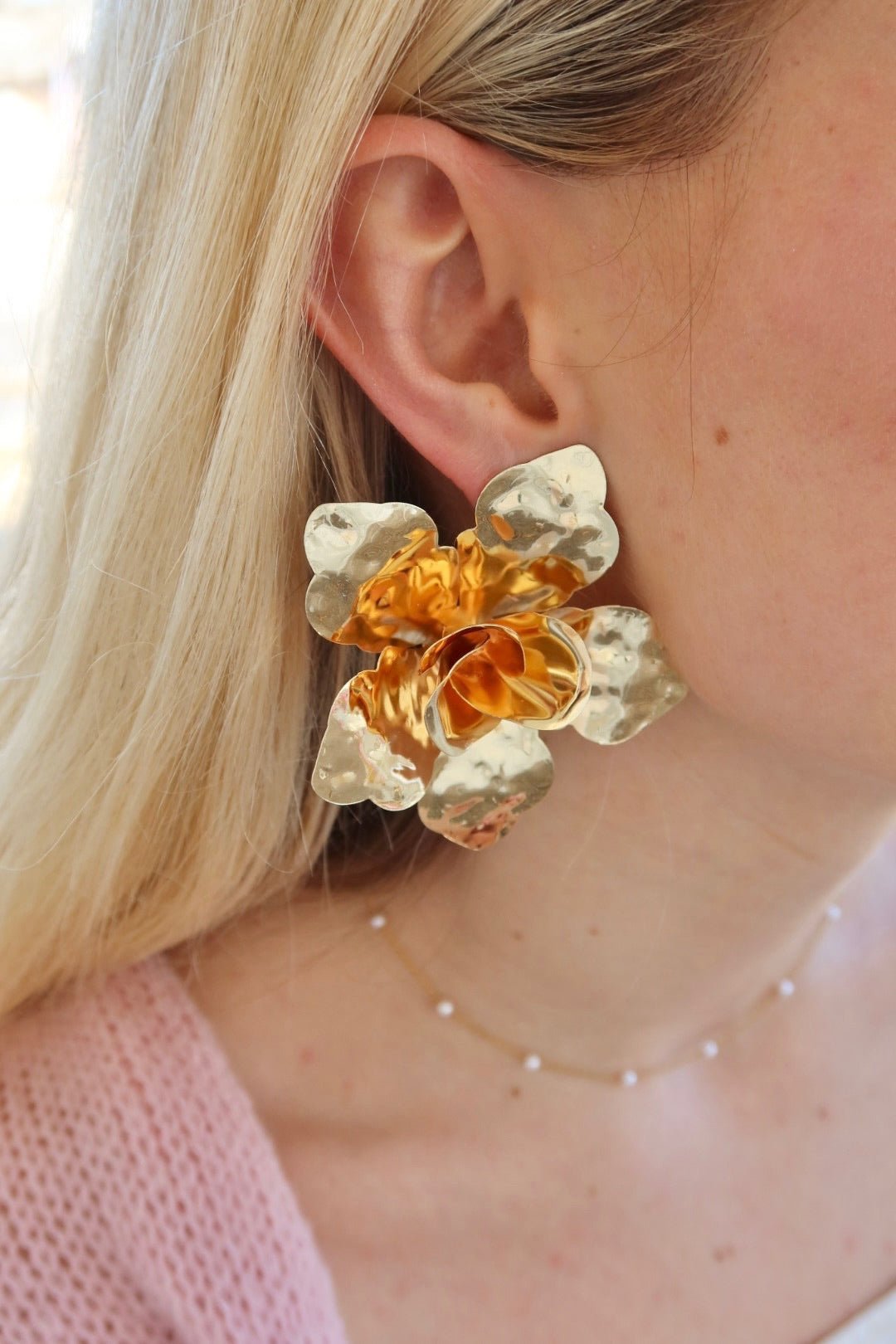 Maxine Statement Earrings - Gold - Aaria Tees Aaria Tees