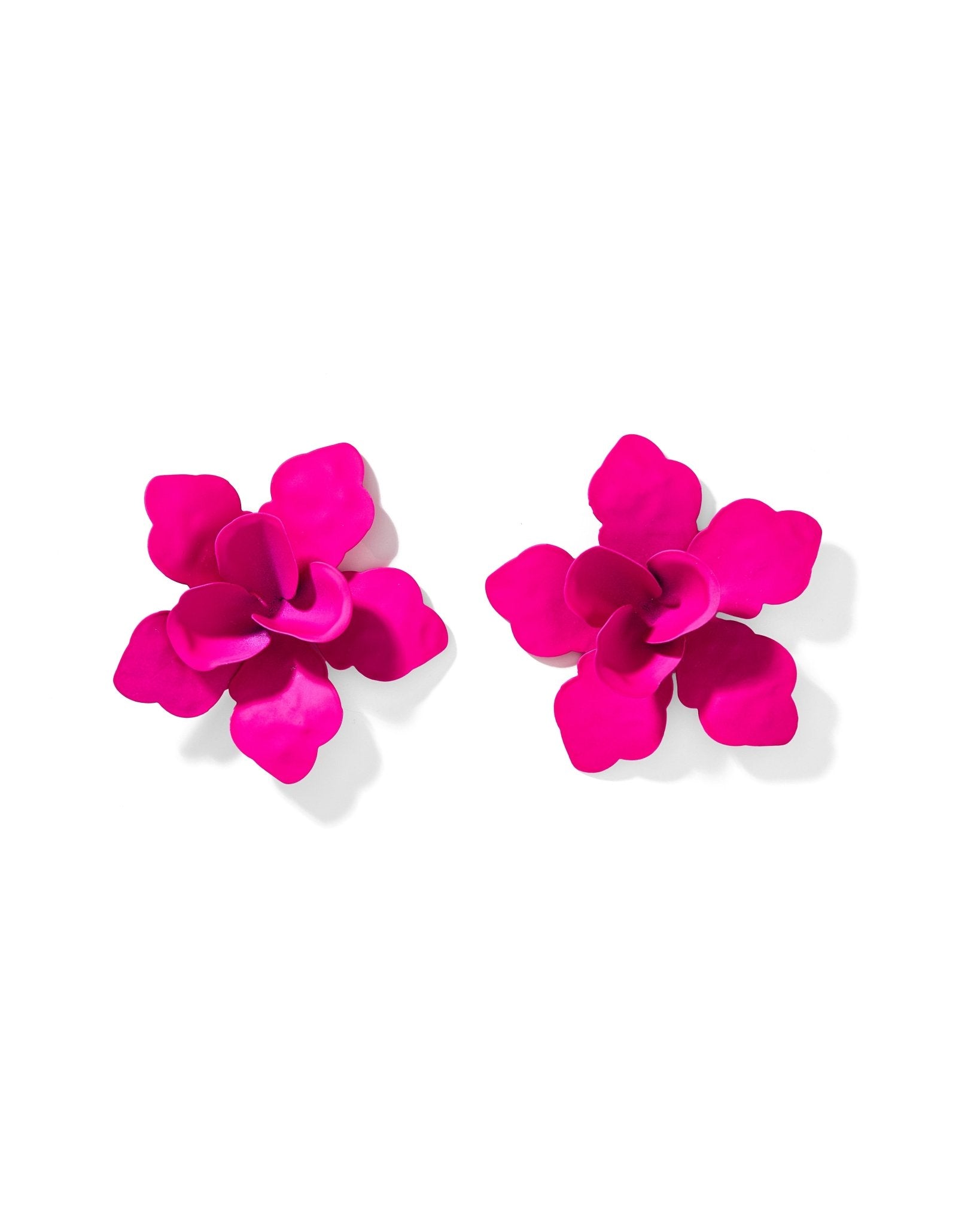 Maxine Statement Earrings - Magenta - Aaria Tees Aaria Tees