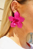 Maxine Statement Earrings - Magenta - Aaria Tees Aaria Tees