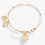 May Birthstone Charm Bangle, Emerald - Aaria Tees Aaria Tees