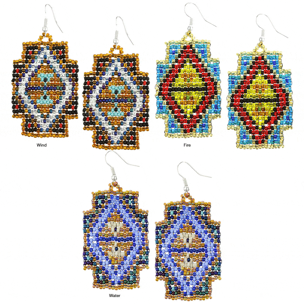 Mayan Pyramid Beaded Earrings - Aaria Tees Aaria Tees