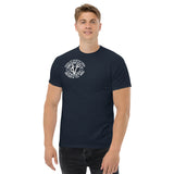 Nevada Blue & Grey Motorcycle Men's Heavyweight T-Shirt | Virginia City Motorcycle Co. - Aaria Tees Aaria Tees