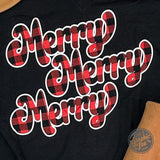 Merry Buffalo Plaid Crewneck Sweatshirt - Aaria Tees Aaria Tees