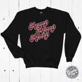 Merry Buffalo Plaid Crewneck Sweatshirt - Aaria Tees Aaria Tees