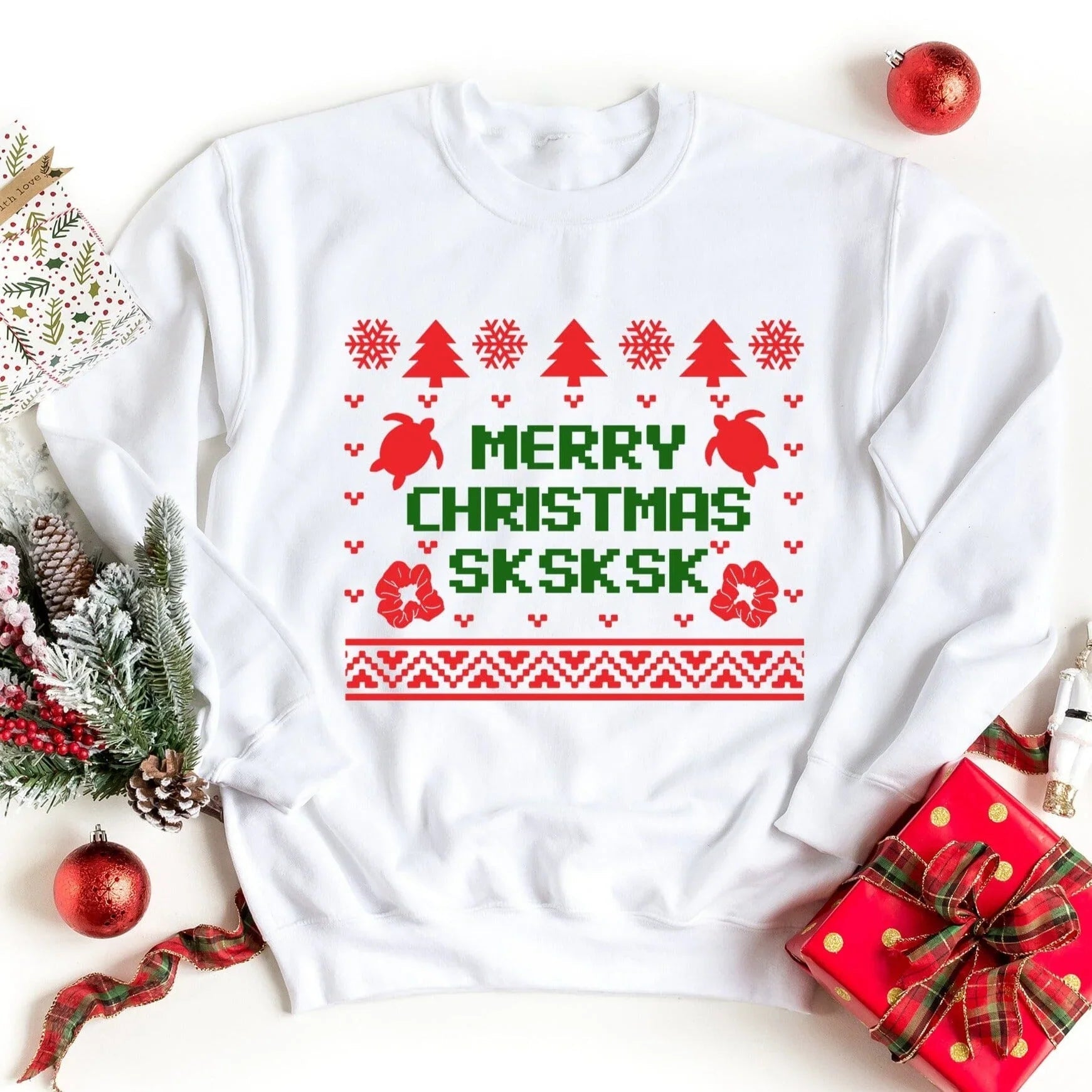 Merry Christmas SKSK Sweatshirt - Aaria Tees Aaria Tees