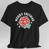 Merry Critmas D20 T-shirt - Aaria Tees Aaria Tees