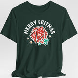 Merry Critmas D20 T-shirt - Aaria Tees Aaria Tees