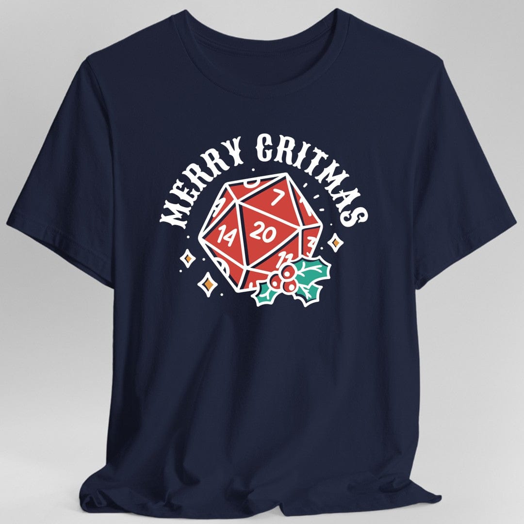 Merry Critmas D20 T-shirt - Aaria Tees Aaria Tees