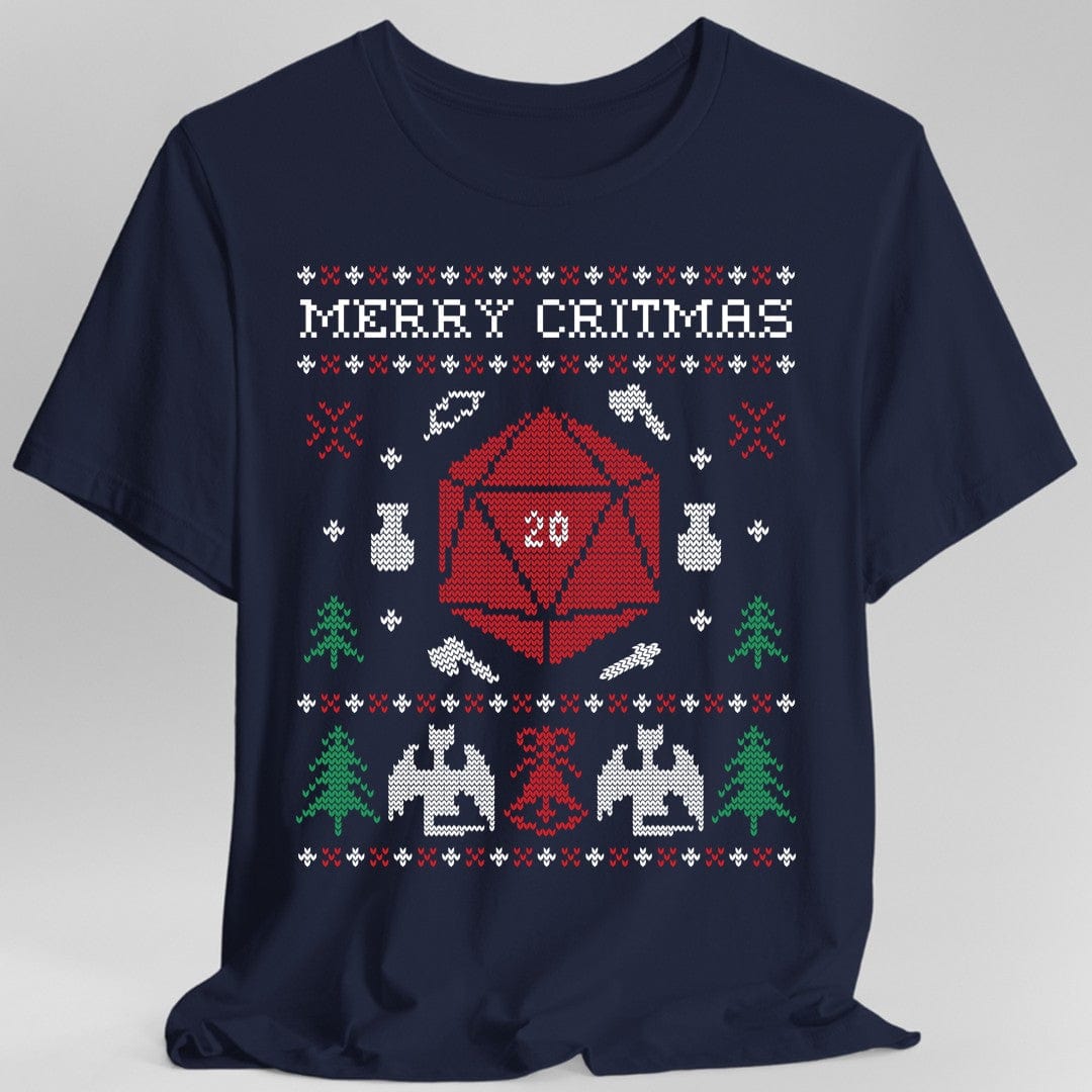 Merry Critmas Ugly Sweater T-shirt - Aaria Tees Aaria Tees