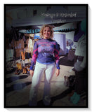 Women's Long Sleeve Mesh Motorcycle Shirt | Plaid Girl Biker Top - Aaria Tees Aaria Tees
