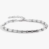Tube Bead and Crystal Chain Bracelet - Aaria Tees Aaria Tees