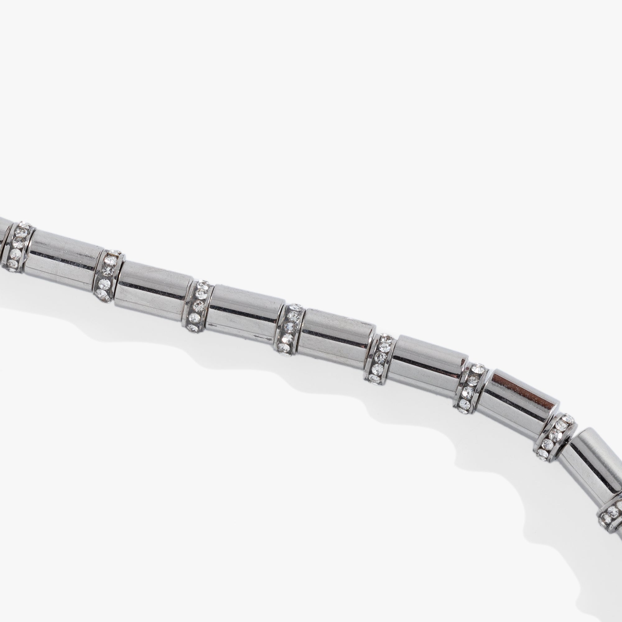 Tube Bead and Crystal Chain Bracelet - Aaria Tees Aaria Tees