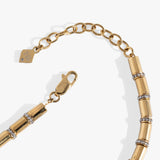 Tube Bead and Crystal Chain Bracelet - Aaria Tees Aaria Tees