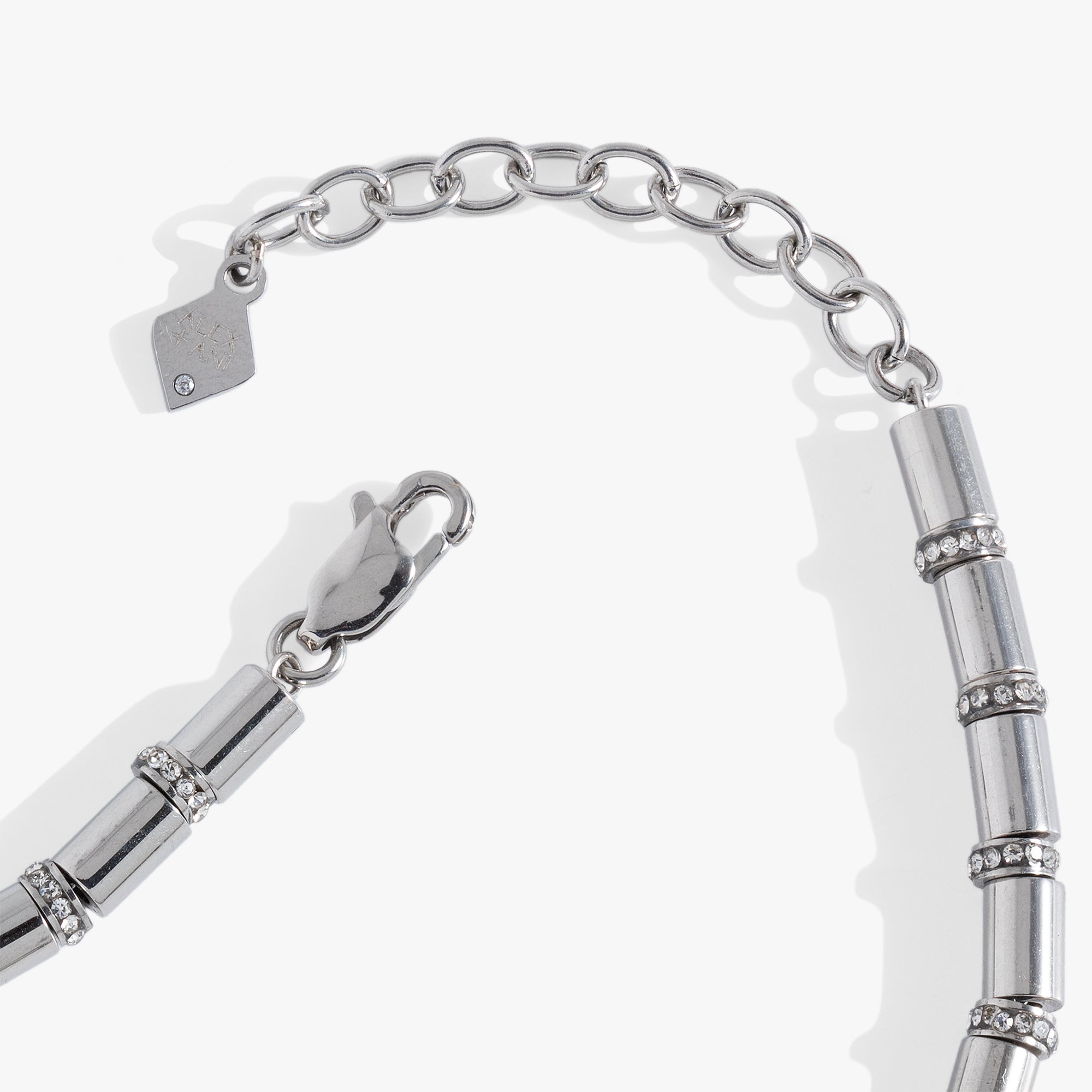 Tube Bead and Crystal Chain Bracelet - Aaria Tees Aaria Tees