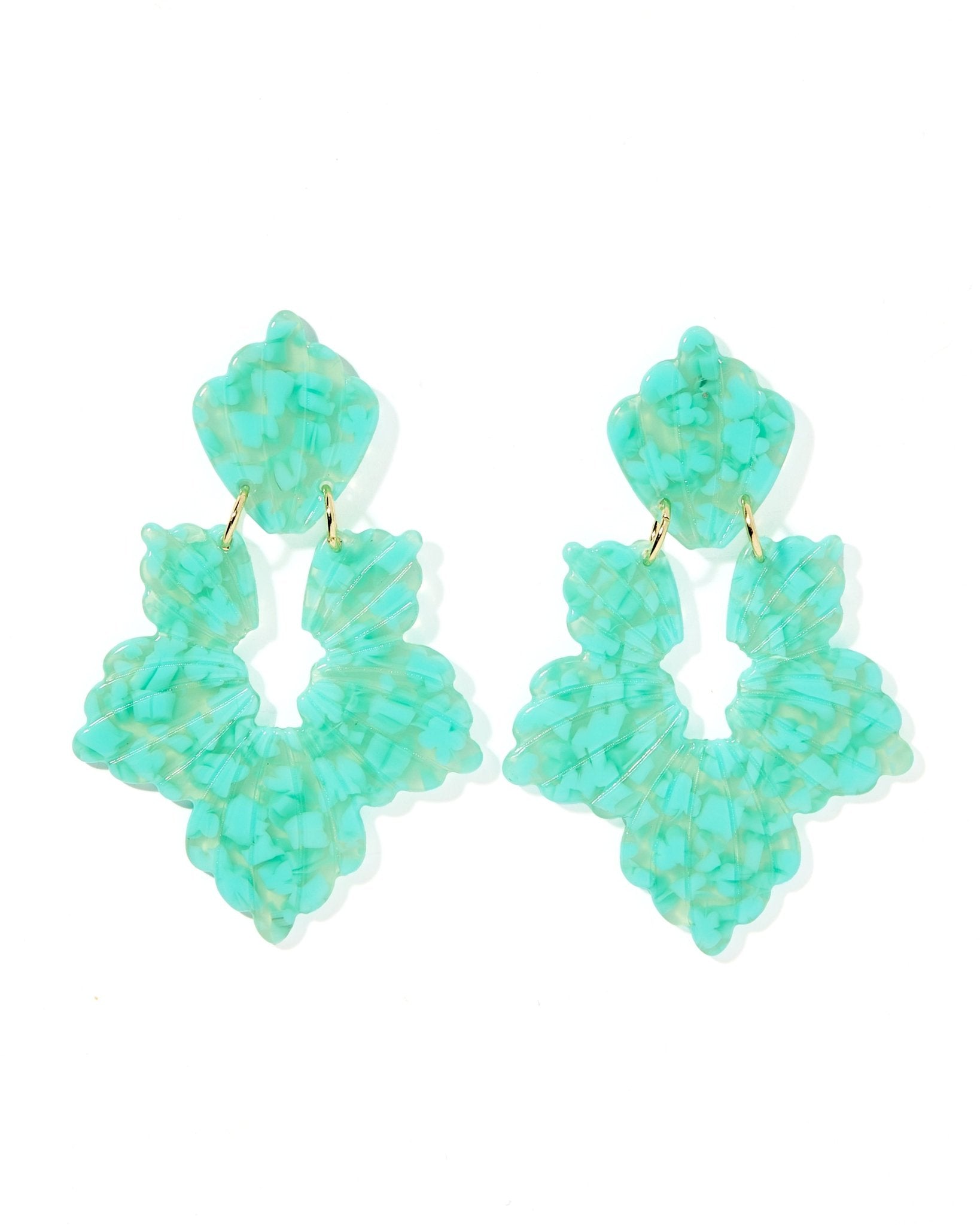 Michelle Statement Earrings - Aquamarine - Aaria Tees Aaria Tees