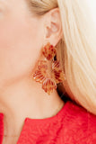 Michelle Statement Earrings - Caramel - Aaria Tees Aaria Tees