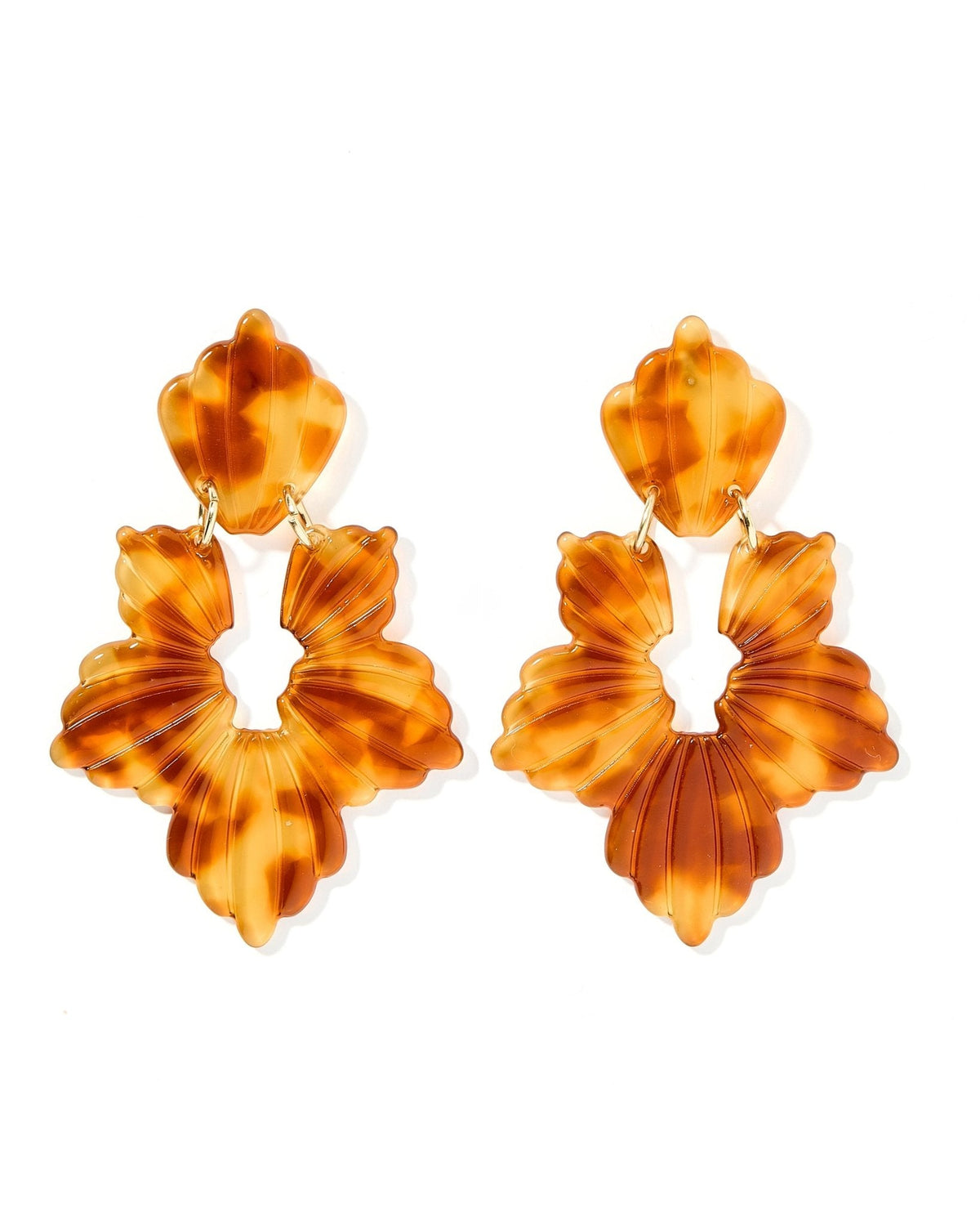 Michelle Statement Earrings - Caramel - Aaria Tees