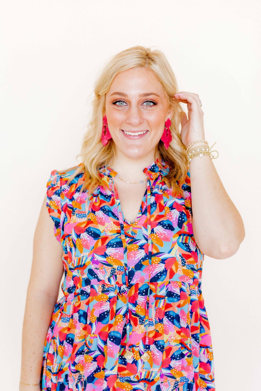 Michelle Statement Earrings - Cosmic Pink - Aaria Tees Aaria Tees