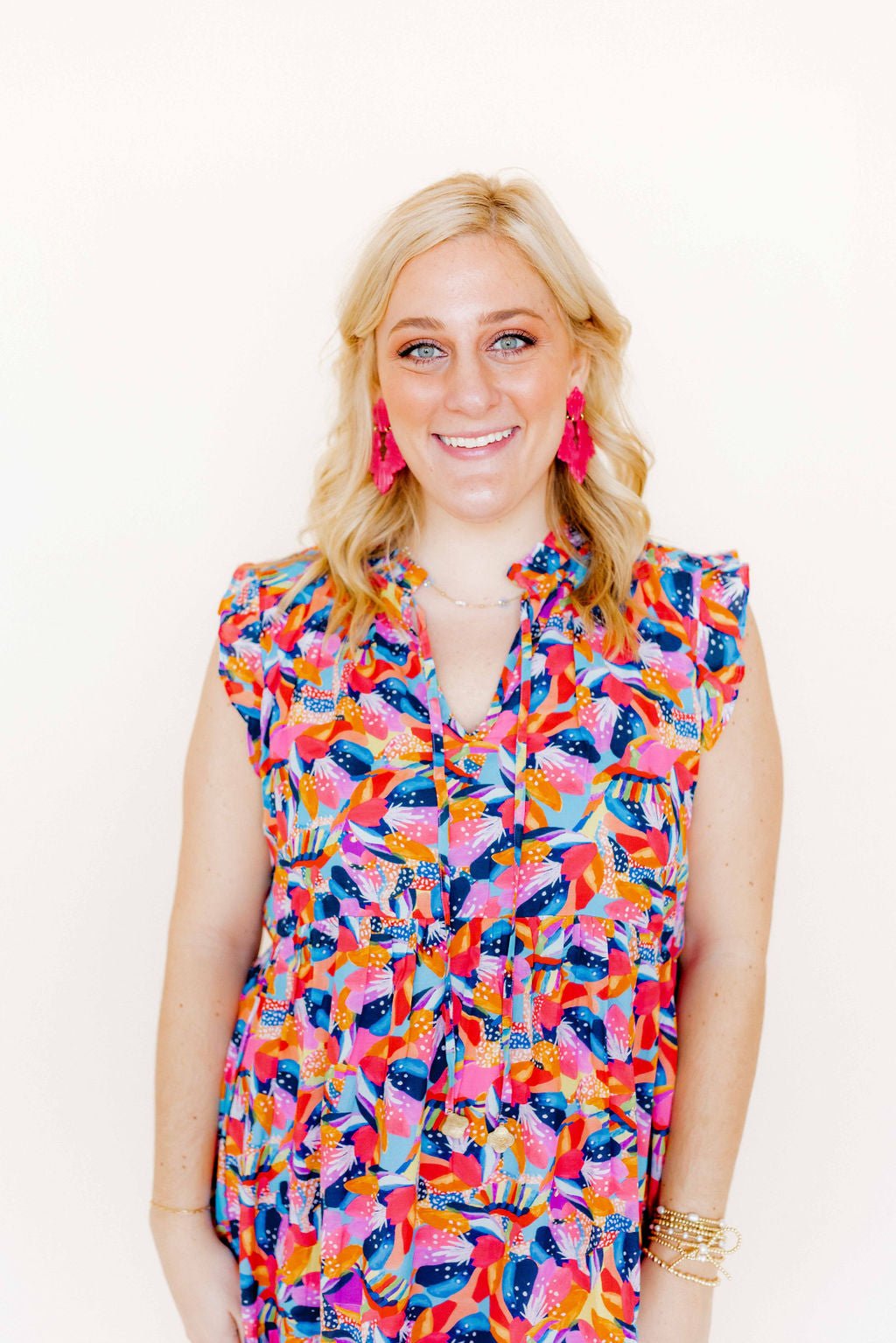 Michelle Statement Earrings - Cosmic Pink - Aaria Tees Aaria Tees