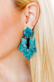 Michelle Statement Earrings - Mystic Lagoon - Aaria Tees Aaria Tees