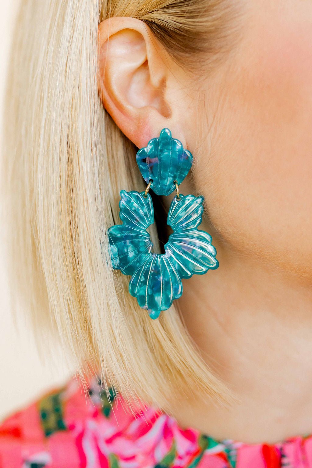Michelle Statement Earrings - Mystic Lagoon - Aaria Tees Aaria Tees