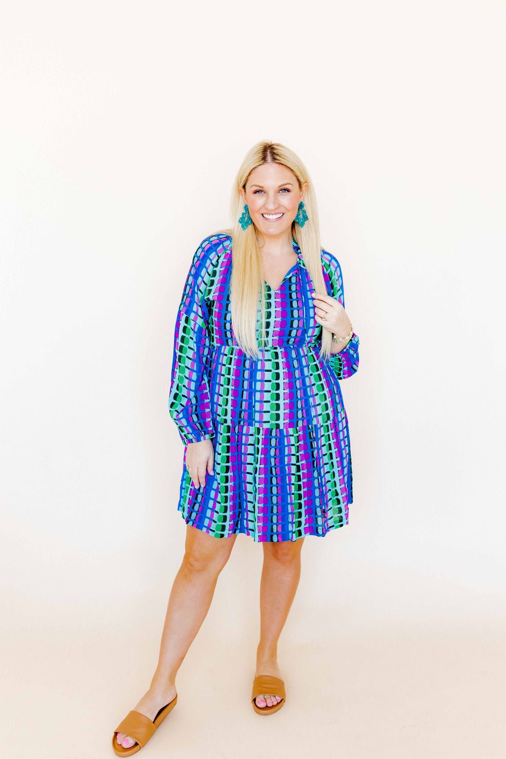 Michelle Statement Earrings - Mystic Lagoon - Aaria Tees Aaria Tees