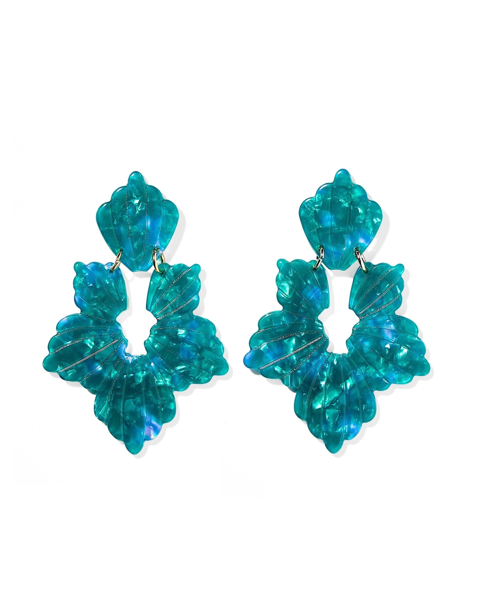Michelle Statement Earrings - Mystic Lagoon - Aaria Tees Aaria Tees