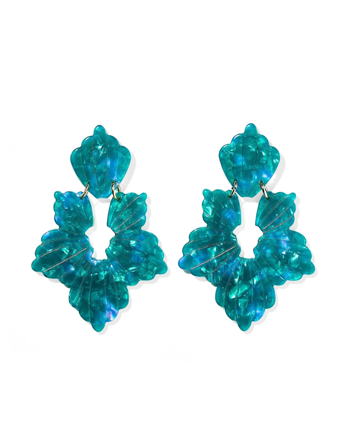 Michelle Statement Earrings - Mystic Lagoon - Aaria Tees