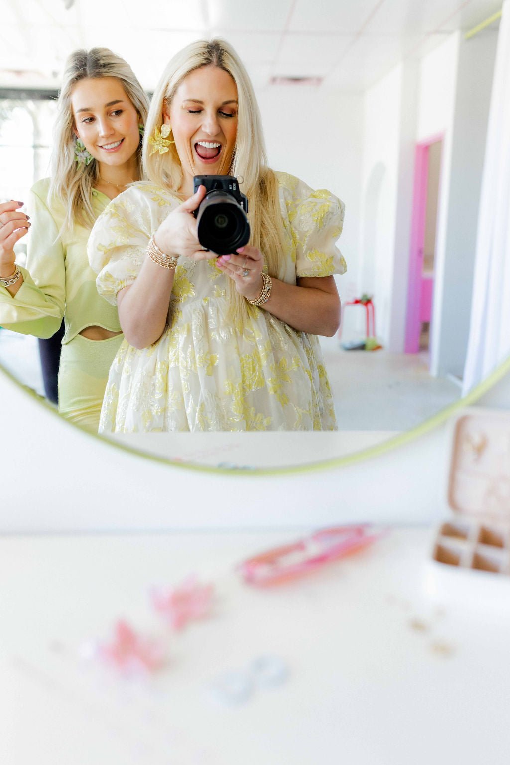 Michelle Statement Earrings - Neon Yellow Clouds - Aaria Tees Aaria Tees