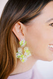 Michelle Statement Earrings - Neon Yellow Clouds - Aaria Tees Aaria Tees
