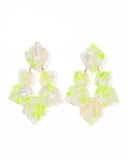 Michelle Statement Earrings - Neon Yellow Clouds - Aaria Tees Aaria Tees