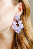 Michelle Statement Earrings - Pearlized Purple - Aaria Tees Aaria Tees